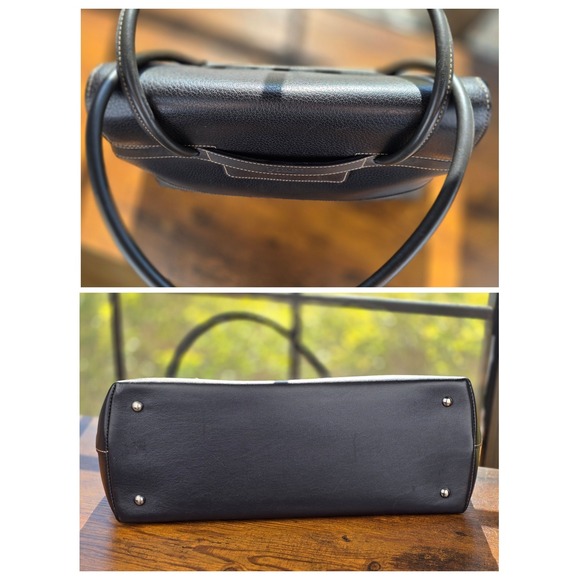 Delvaux Deux Vintage Black Grained Leather Satchel with COA - Picture 10 of 12